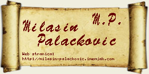 Milašin Palačković vizit kartica